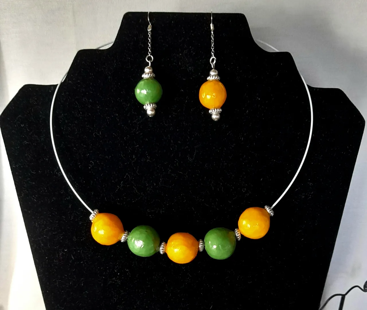 Parure Jaune et vert