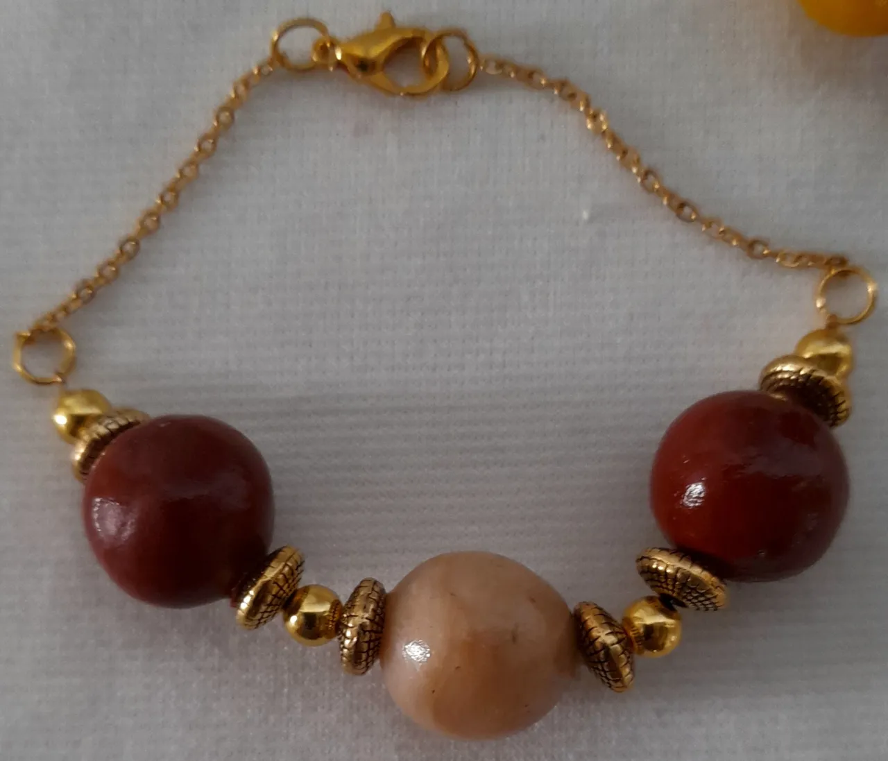 Bracelet Bordeaux et sable