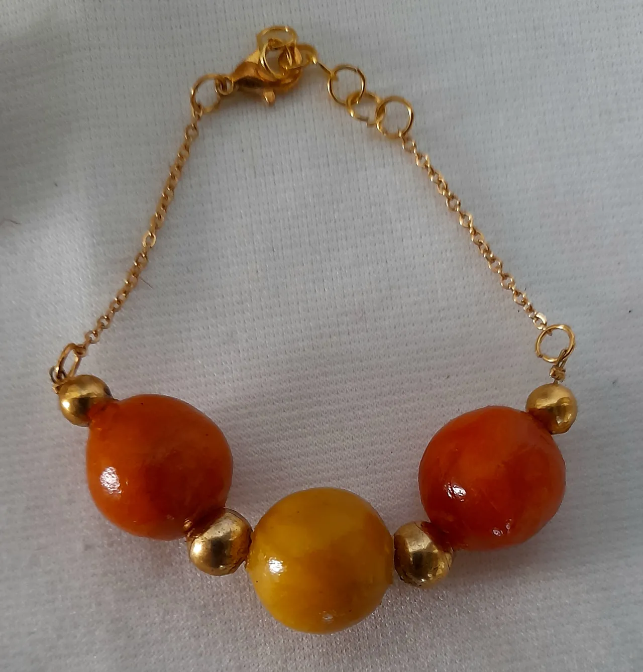 Bracelet Orange et ambre