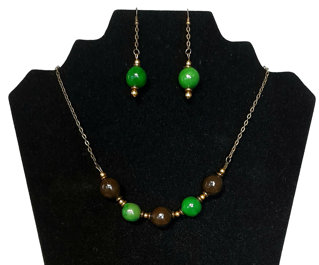 Parure Vert et brun