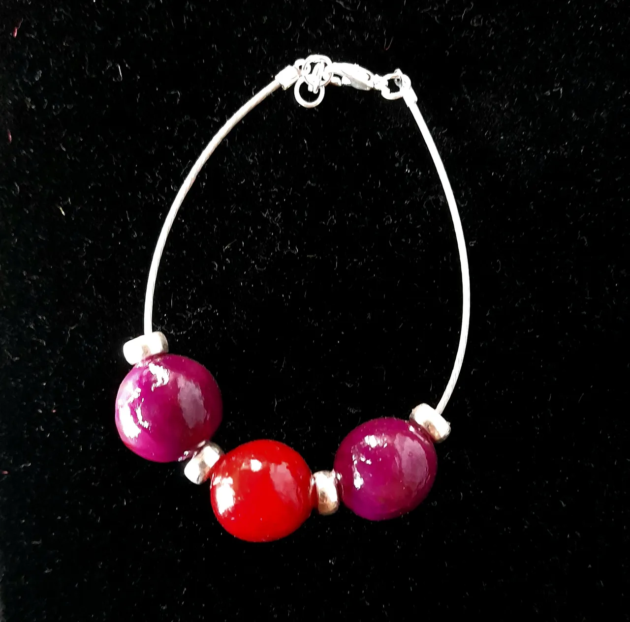 Bracelet Fuchsia et rouge