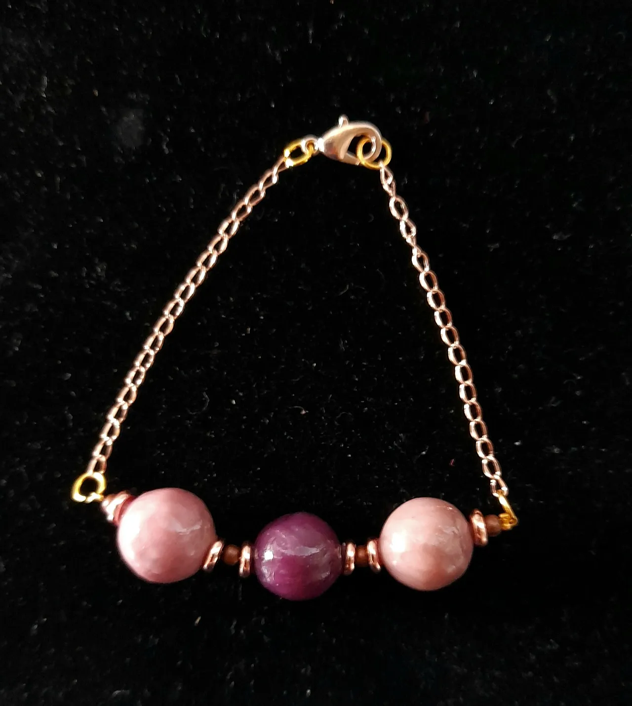 Bracelet Rose et prune