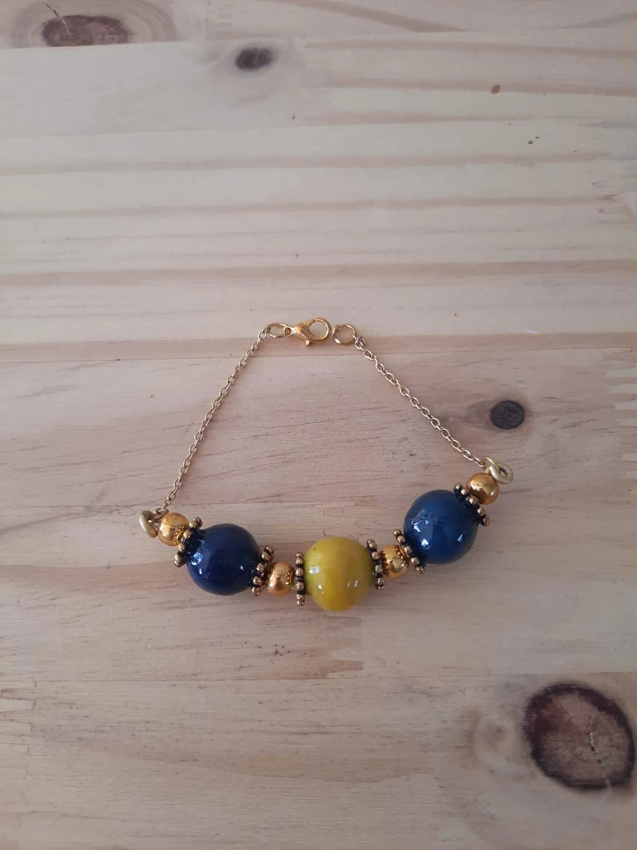 Bracelet Bleu et jaune